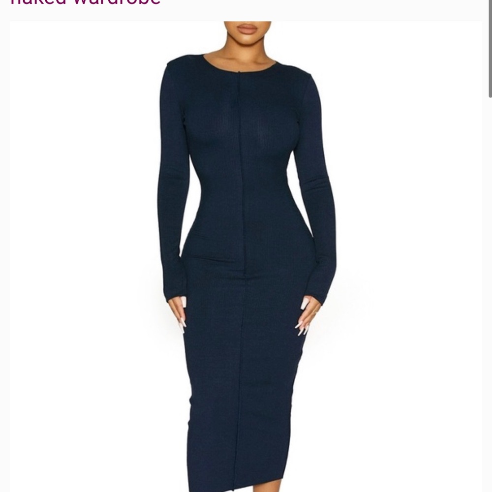 Naked Wardrobe Snatched Me In Dress size small navy blue